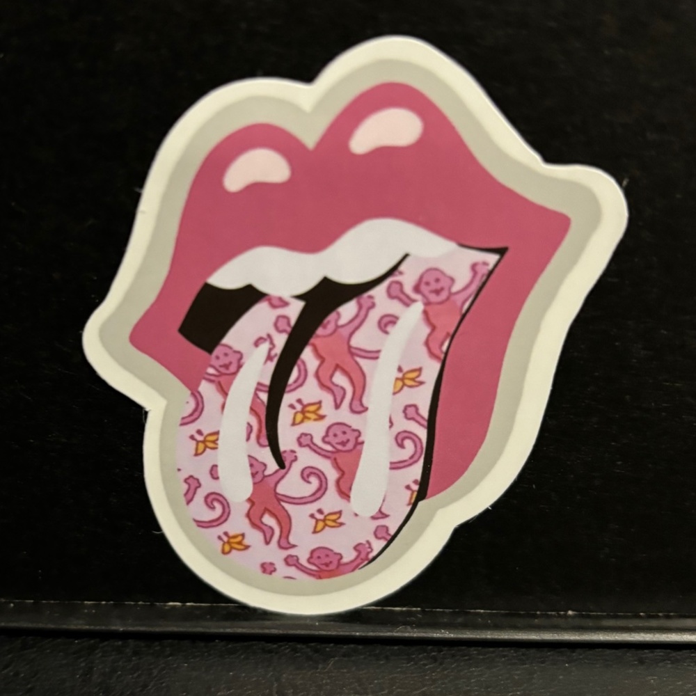 MONKEY TOUNGE OUT MOUTH STICKER